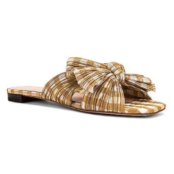Loeffler Randall Shoes - Loeffler Randall Daphne Mules - Mustard Checked